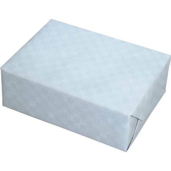 ヤマニパッケージ 和モダン市松包装紙　シルバー HH-15 １ケース（1000枚
