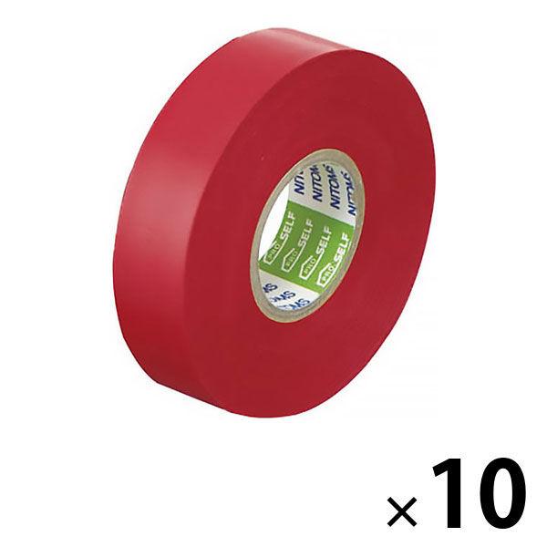 ニトムズ ビニルテープS 赤 幅19mm×長さ20m 1箱（10巻入）