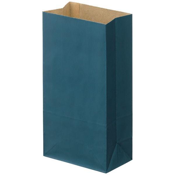 シモジマ 【驚きの値段で】 HEIKO カラー角底袋 紺 売れ筋がひクリスマスプレゼント 6号 100枚入 1袋 幅150×高さ280×マチ幅90ｍｍ