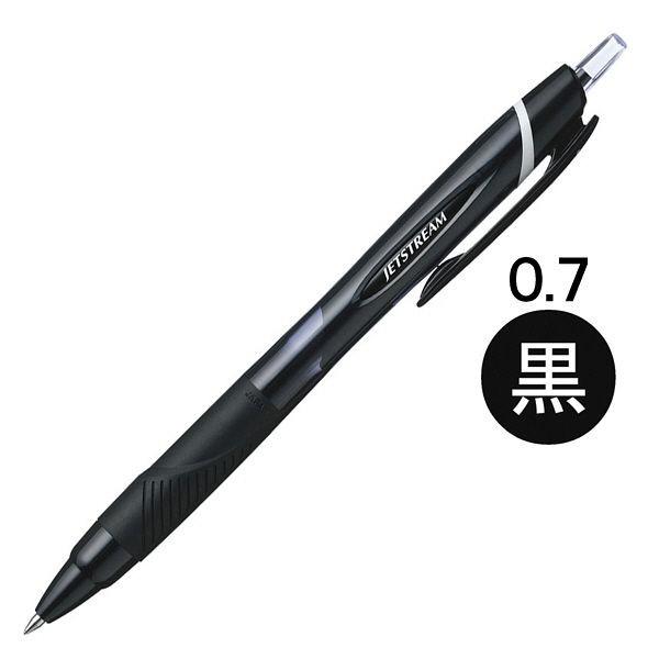 油性ボールペン ジェットストリーム単色 0.7mm 黒軸 黒インク 10本 SXN-150-07 三菱鉛筆uni ユニ