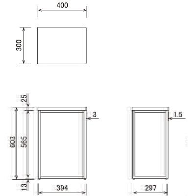 人気，本物保証 アスプルンド 手荷物台 ナチュラル 幅400×奥行300×高さ