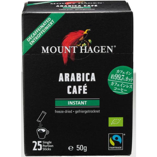 スティックコーヒー マウントハーゲン オーガニック フェアトレード カフェインレス 25本入 超高品質で人気の 1箱 インスタントコーヒー 6円