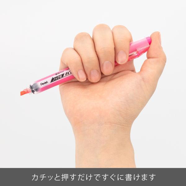 ぺんてる 蛍光ペン ノック式ハンディラインS ピンク SXNS15-P 1本