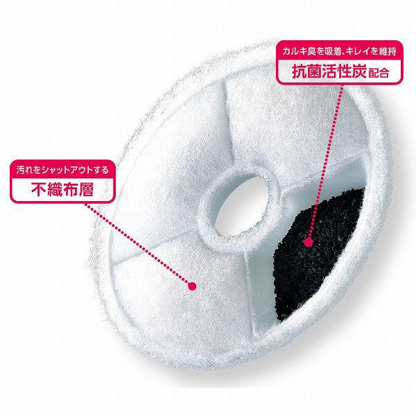 ピュアクリスタル 猫用 抗菌活性炭フィルター キレイでおいしい水に 2個入 約2ヶ月分 ジェックス|y-lohaco|03