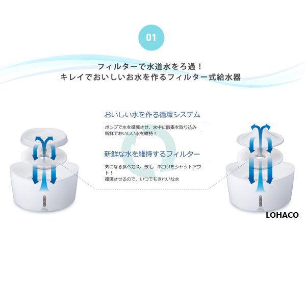 ピュアクリスタル 猫用 抗菌活性炭フィルター キレイでおいしい水に 2個入 約2ヶ月分 ジェックス|y-lohaco|08