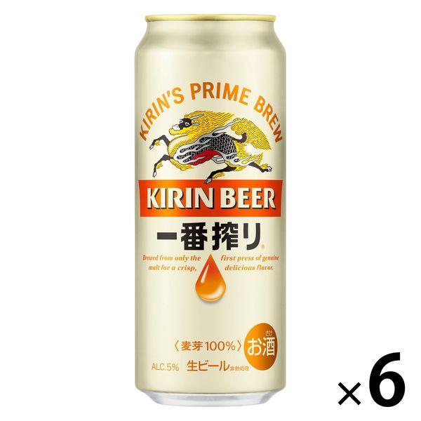 ビール 缶ビール 一番搾り 500ml キリンビール1 ディスカウント 716円 1パック 信託 6本入