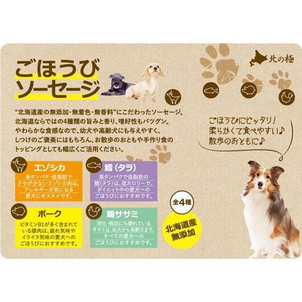 126円 初回限定 北の極 ごほうびソーセージ エゾシカ 北海道産 無添加 国産 40g 2袋 ドッグフード 犬 おやつ