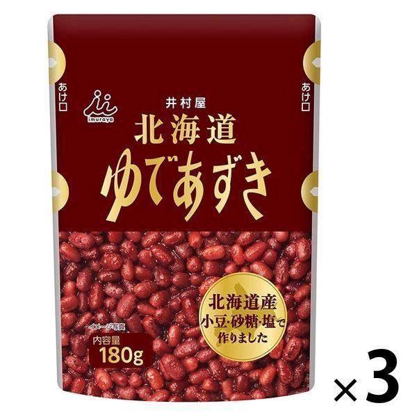 井村屋 お金を節約 北海道産ゆであずき レトルトパウチ 3袋 180g