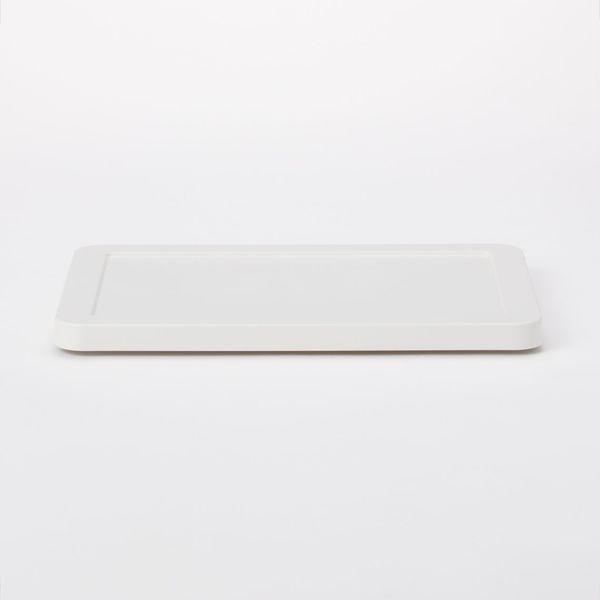 ふるさと割 無印良品 ポリプロピレン収納ボックス用フタ ホワイトグレー 2個 幅37 5 奥行25 5 高さ2 5cm 良品計画