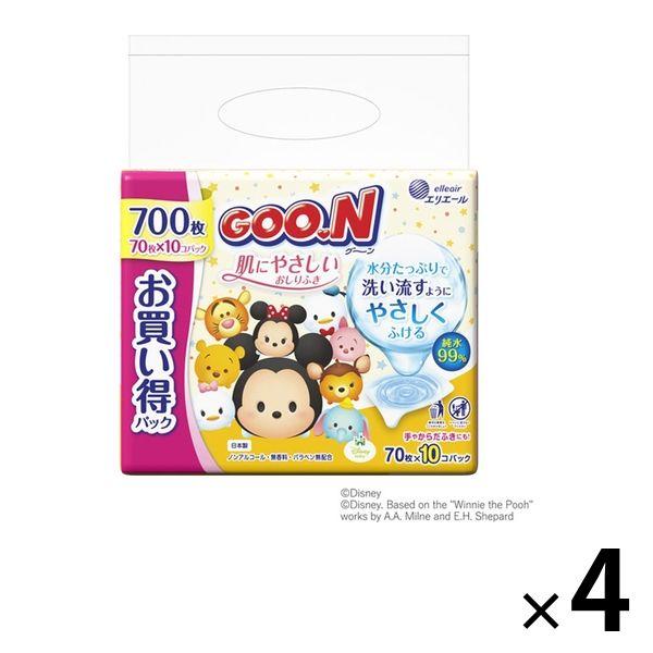 5 好評 グーン 肌にやさしいおしりふき 詰め替え 1セット 70枚入 10個 4パック 大王製紙3 680円 Predip Cilss Int