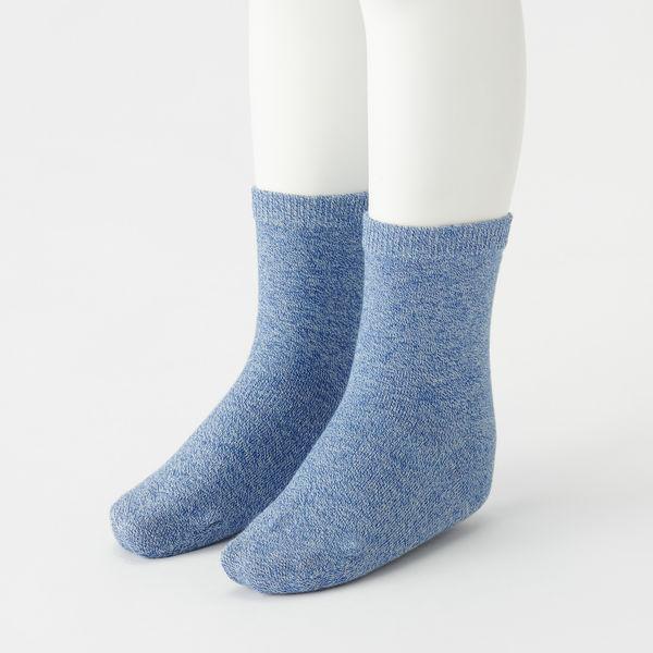 無印良品 足なり直角 かかとに合う 靴下 キッズ 15〜19cm ブルー 1セット(3足組) 良品計画|y-lohaco|03