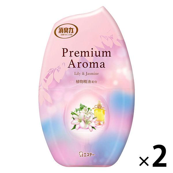 お部屋の消臭力 プレミアムアロマ Premium Aroma 消臭芳香剤 部屋用 リリー＆ジャスミン 400ml 1セット（2個）780円