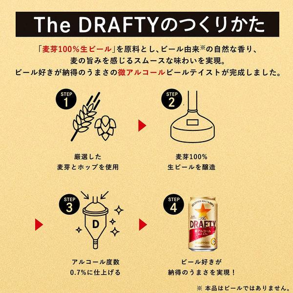 ノンアルコール 微アル サッポロ The DRAFTY 350ml 1ケース(24本) ビールテイスト飲料|y-lohaco|06