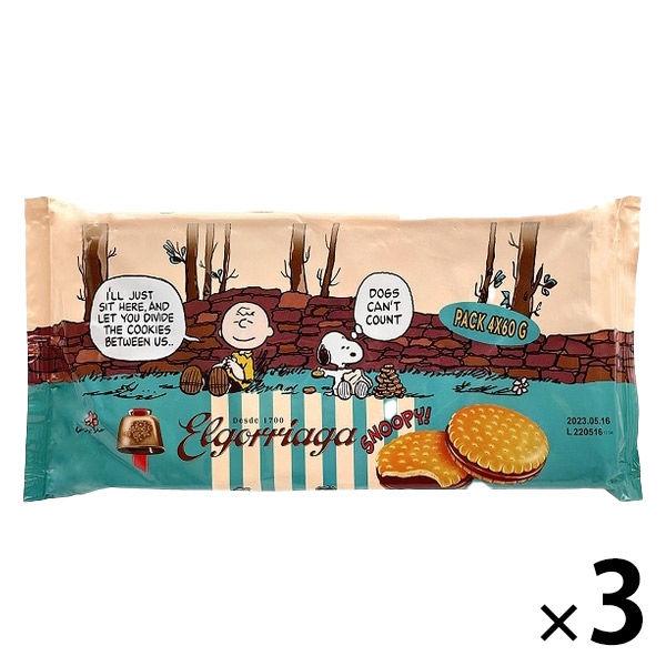 ワゴンセール スヌーピー クリームサンドビスケット チョコレートバッグ 3個 クッキー 誠実 ビスケット1 Wismettacフーズ 2円