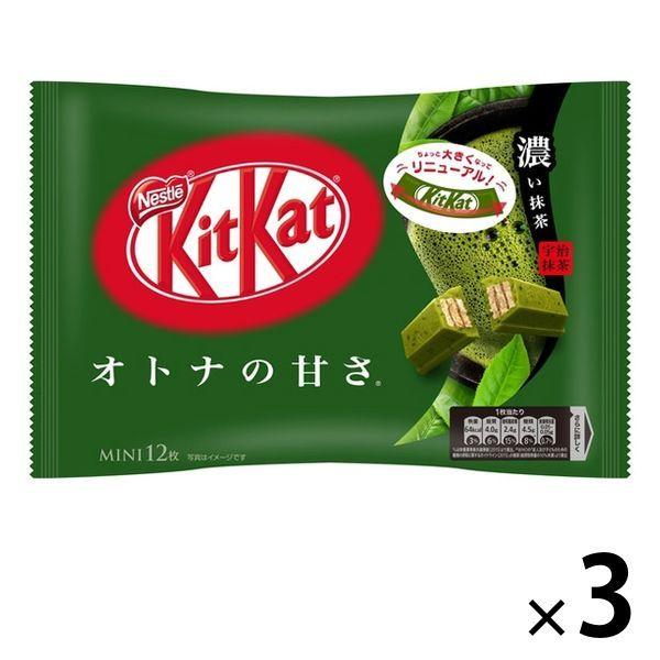 キットカット ミニ 64％以上節約 オトナの甘さ 濃い抹茶 3袋 2021最新作 12枚 チョコレート930円 ネスレ日本