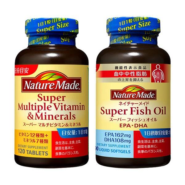 ネイチャーメイド スーパーマルチビタミン ミネラル1粒 安心と信頼 1日分 90粒 Dha Epa スーパーフィッシュオイル 90日分