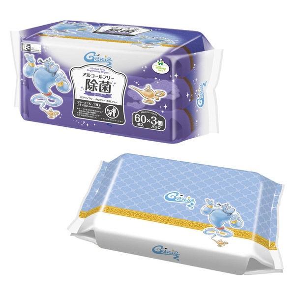 最前線の ディズニー アラジン ジーニー ウェットティッシュ 除菌ノンアルコール 1パック 60枚入 3個 レック Wantannas Go Id