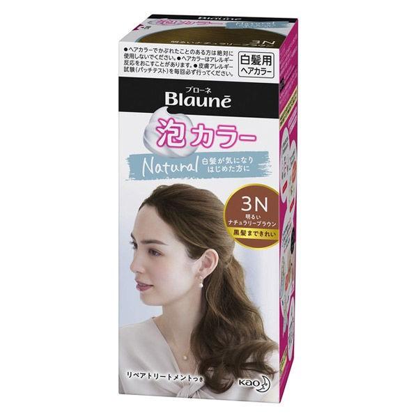 ブローネ お得クーポン発行中 泡カラー 白髪染め 花王 明るいナチュラリーブラウン 3n
