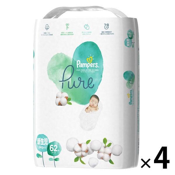 偉大な パンパース おむつ テープ 新生児 5kg 1ケース 62枚入 4パック ピュア P G 人気絶頂 Www Muslimaidusa Org