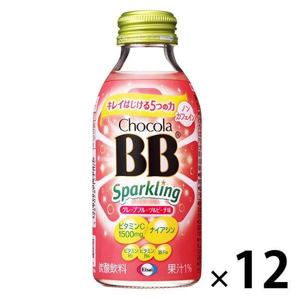 Lohaco Yahoo 店チョコラbbスパークリング グレープフルーツ ピーチ味 140ml 1セット 12本入 エーザイ 栄養ドリンク 贅沢屋の