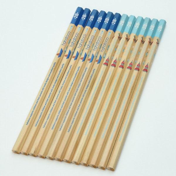 三菱鉛筆 かきかた鉛筆 ハハトコ(木軸:ロケット・船)2B 六角 青 12本入 K56222B (uni)|y-lohaco|02