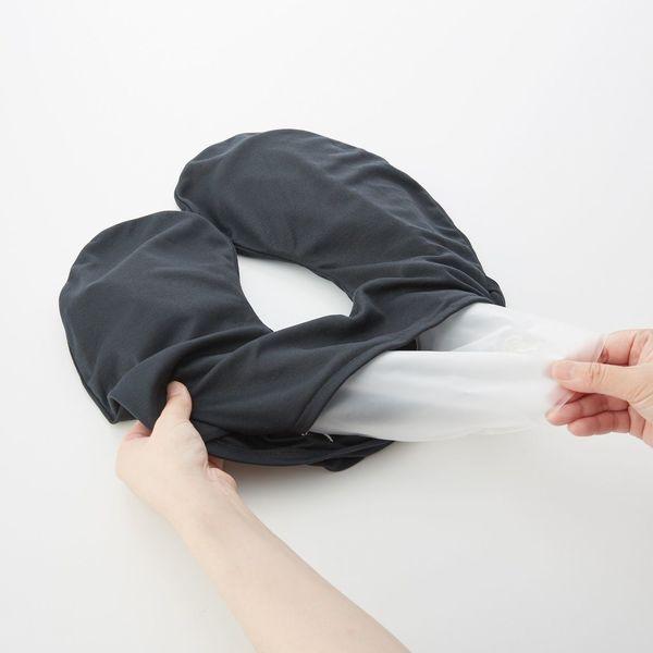 無印良品 ポリエステル携帯用ネッククッション 黒・約37×39cm 82202809 良品計画|y-lohaco|05