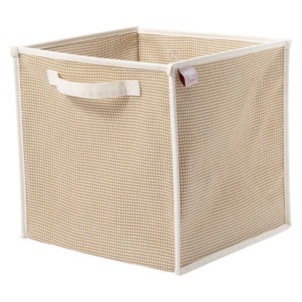 PiatTo（ピアット）折り畳める マルチバスケット シングル ベージュ ランドリーバスケット 収納BOX 1個 藤栄 HK44908