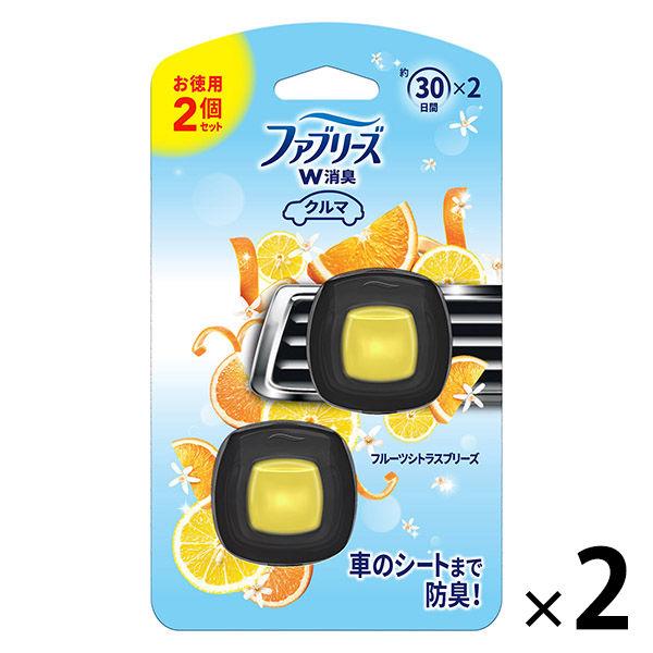 ファブリーズ クルマ用 イージークリップ フルーツシトラスブリーズ 2パック 4個入 最安値に挑戦 芳香剤 P 消臭剤 304円 車 G1