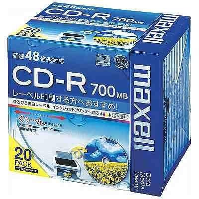 マクセル おしゃれ CD-R700MB 定番から日本未入荷 5mmプラケース 20枚入 1パック CDR700S.WP.S1P20S