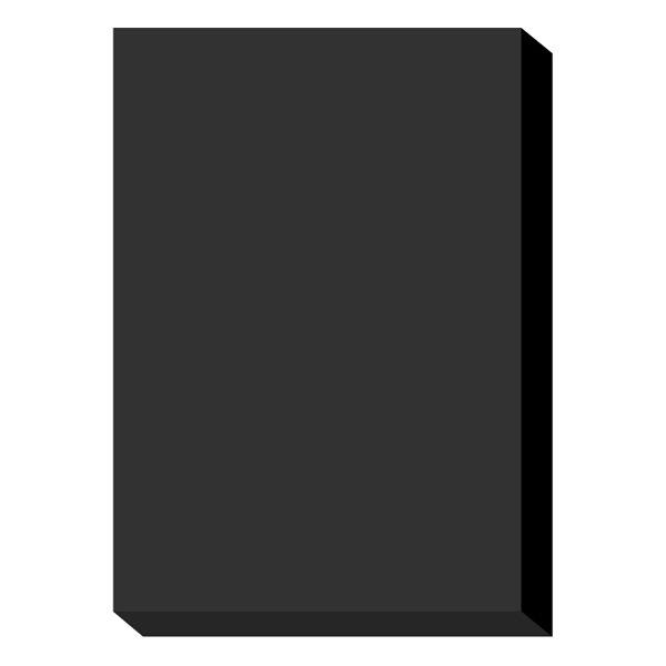 濃色カラーペーパー　A4中厚口　黒　1冊（500枚入）　国内生産品