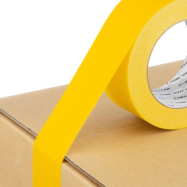 現場のチカラ　カラークラフトテープ　黄　幅50mm×長さ50m　アスクル　1セット（150巻入）　オリジナル