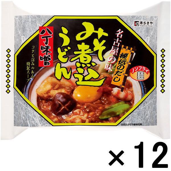 寿がきや 即席八丁味噌煮込うどん 12個 日本最大のブランド