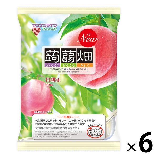 特価品コーナー☆ マンナンライフ 蒟蒻畑 全店販売中 6袋 白桃味
