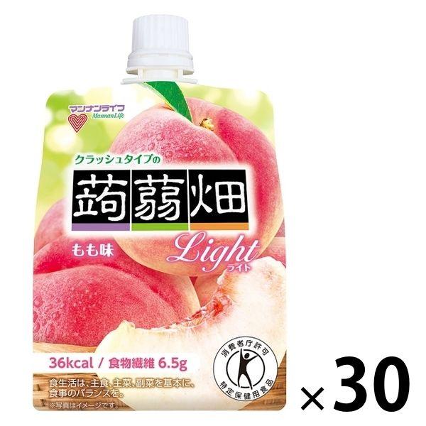 クラッシュタイプの蒟蒻畑ライト もも味 30個 マンナンライフ ゼリー こんにゃくゼリー 付与