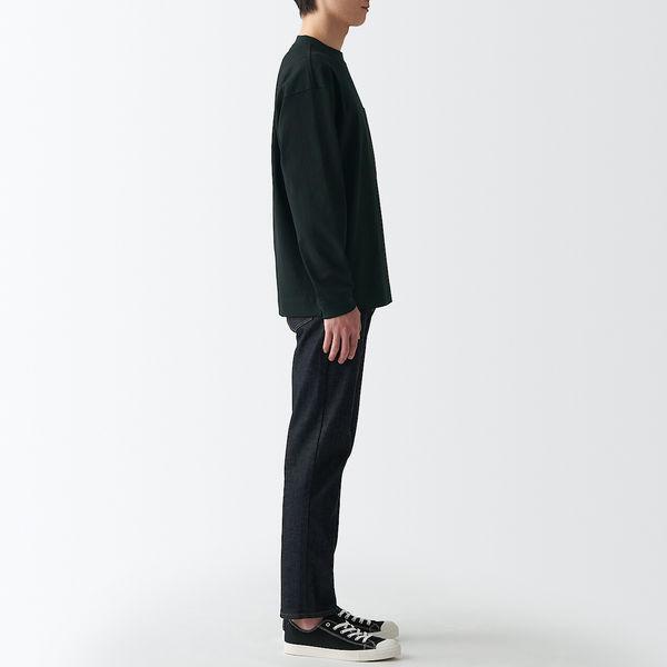 売れ筋新商品 無印良品 太番手天竺編みポケット付長袖tシャツ 紳士 M 黒 良品計画1 990円 Aynaelda Com