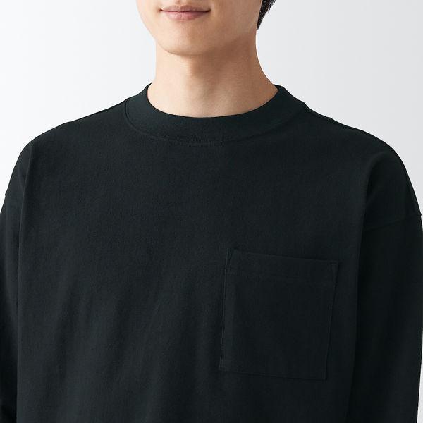 売れ筋新商品 無印良品 太番手天竺編みポケット付長袖tシャツ 紳士 M 黒 良品計画1 990円 Aynaelda Com