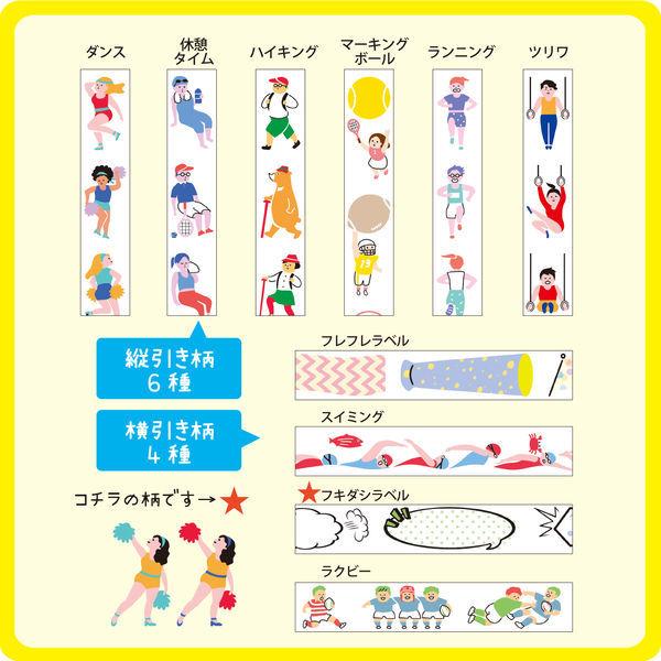 プラス デコレーションテープ プチデコラッシュ 太幅 限定SPORTS柄 フキダシラベル 54558 DC-090-SP 10個|y-lohaco|08