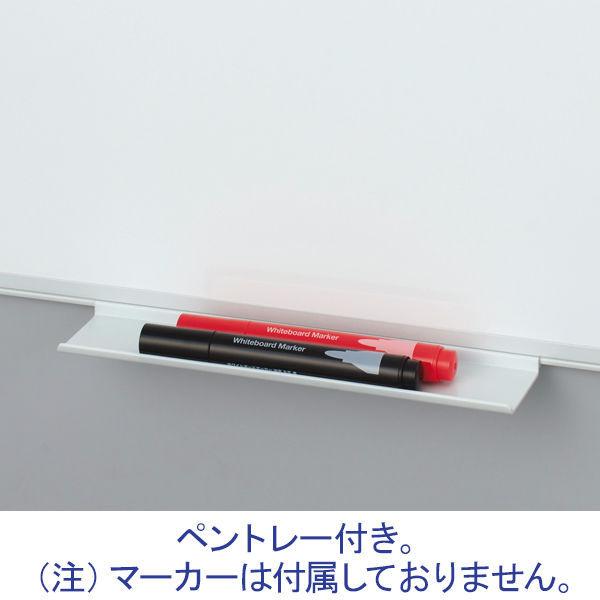 大人気プラス ホーローホワイトボード 暗線 壁掛け 900×600mm ドット WB-0906WHJG ホワイトボード、黒板 ホーローホワイト両面脚付ボード暗線入り(回転脚付) ホ-WK-U36X