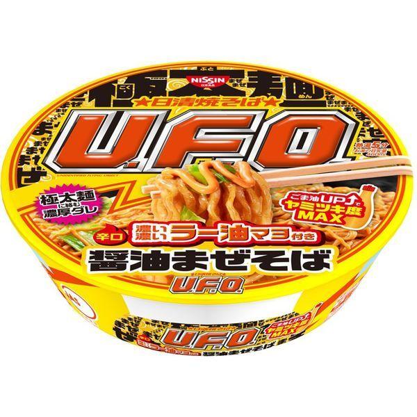 【セール】カップ麺 日清焼そばU.F.O.(ユーフォー) 醤油まぜそば 濃い濃いラー油マヨ付き 1セット(6食) 日清食品|LOHACO |01
