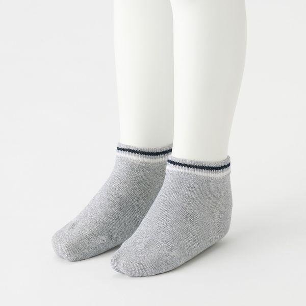 人気商品の 無印良品 足なり直角 かかとに合うスニーカーイン ライン入り キッズ19 23cm シルバーグレー柄 1セット 3足組 良品計画690円 Aynaelda Com