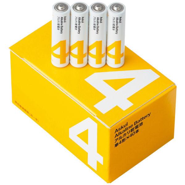 アスクル アルカリ乾電池 単4形 1箱 オリジナル1 080円 本物 入荷中 40本：４本×１０パック