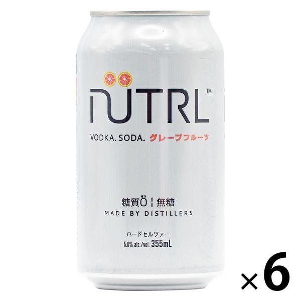 ハードセルツァー 糖質ゼロ 無糖 NUTRL ニュートラ ウォッカソーダ グレープフルーツ 355ml×6本 NE17158LOHACO