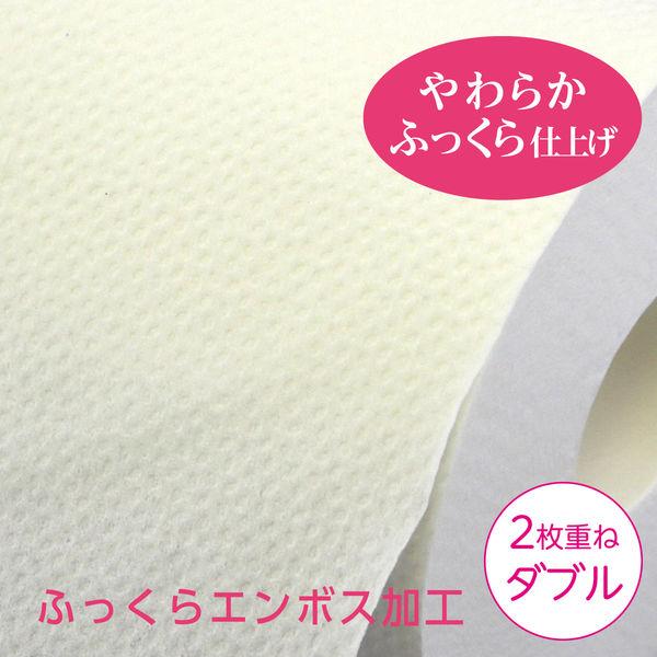 トイレットペーパー ダブル 2倍長持ち 6ロール 50m 再生紙配合 スコッティフラワーパック 1セット(4パック24ロール入)花の香り クレシア|y-lohaco|05