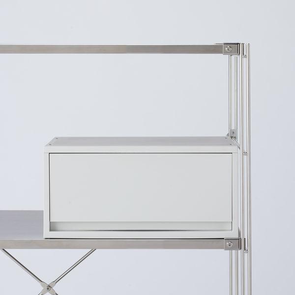 無印良品 ポリプロピレンケース・引出式横ワイド・深型・ホワイトグレー 約37×26×17.5cm 1セット(4個) 良品計画|y-lohaco|06