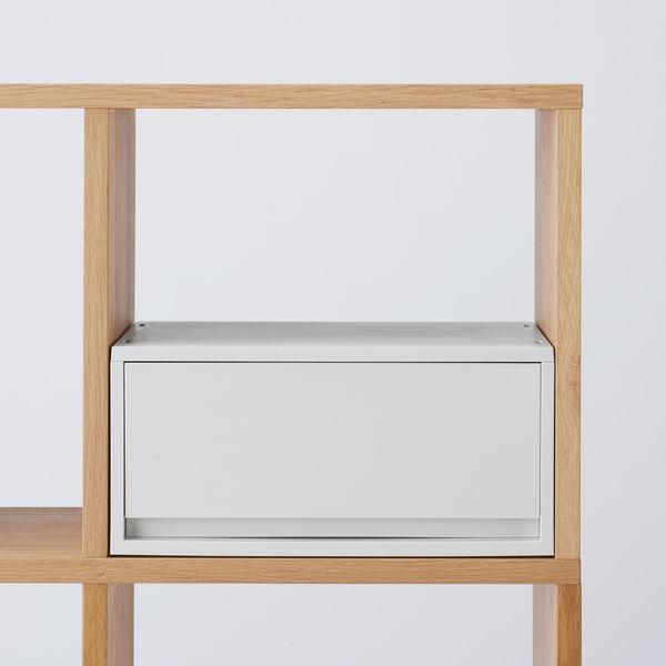 無印良品 ポリプロピレンケース・引出式横ワイド・深型・ホワイトグレー 約37×26×17.5cm 1セット(4個) 良品計画|y-lohaco|07