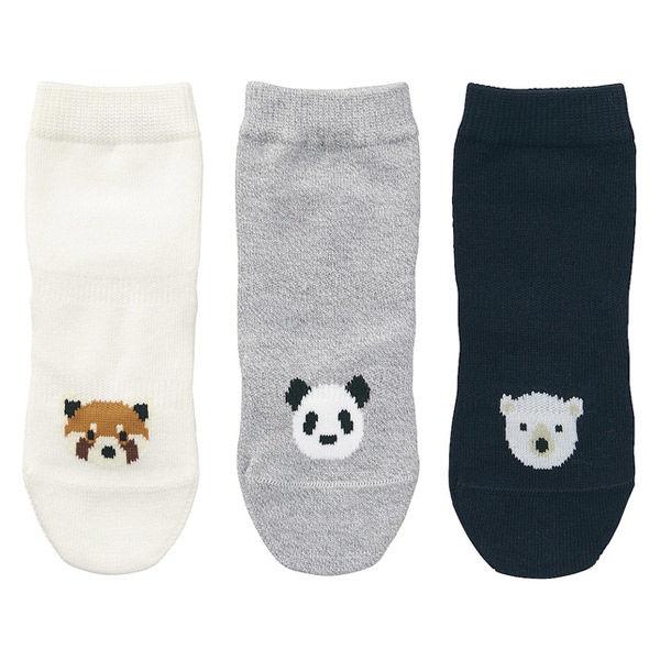 無印良品 足なり直角 かかとに合う 3足組靴下 動物柄 ベビー 11-15cm 混色 1セット(3足組×2) 良品計画|y-lohaco|02