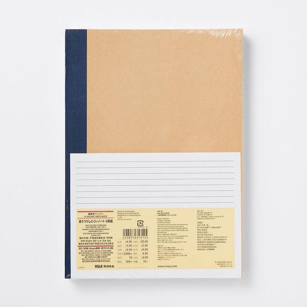 無印良品 植林木ペーパー裏うつりしにくいノート5冊組 B5・30枚・6mm横罫・背クロス5色1セット(20冊:5冊×4組)良品計画|y-lohaco|03