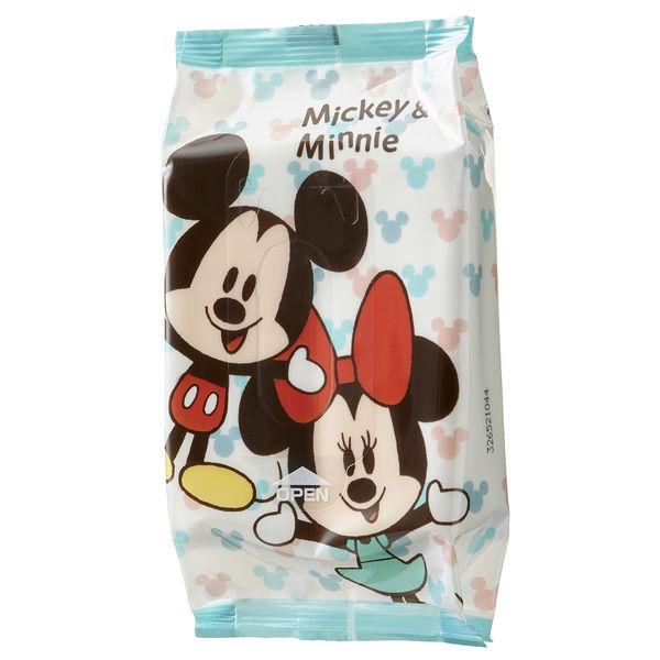 ウェットティッシュ ノンアルコール ディズニー おでかけ 除菌シート ミッキー&フレンズ(25枚×2コパック)2パック レック|y-lohaco|03