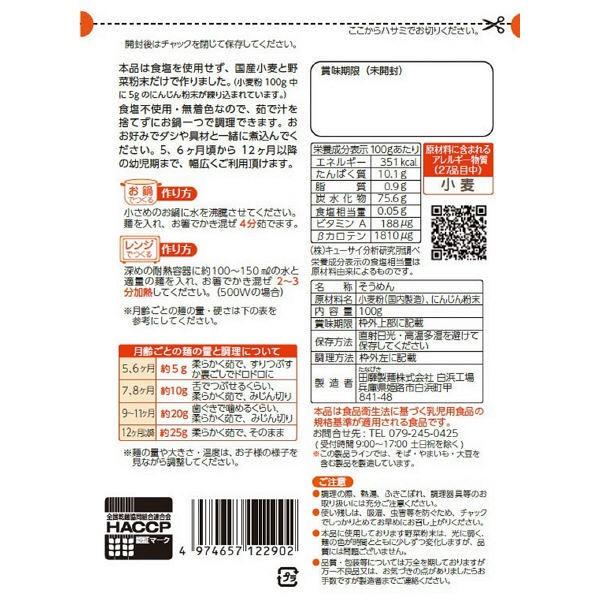 5ヵ月頃から 田靡製麺 赤ちゃんそうめん にんじん 100g 1セット 5個 ベビーフード 離乳食 Lohaco Paypayモール店 通販 Paypayモール