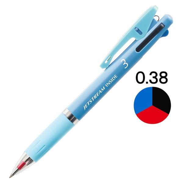 ジェットストリーム インサイド 3色ボールペン 0.38mm ブルー軸 アスクル限定 青 大幅値下げランキング 大特価 オリジナル308円 三菱鉛筆uni H.SXE34053833